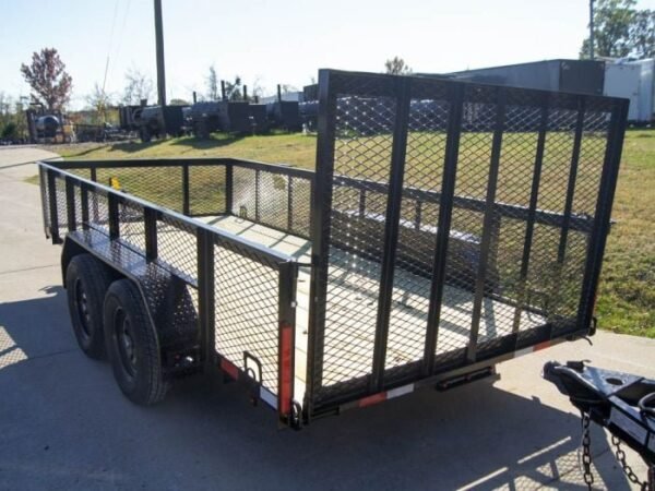 6.4×14 Straight Deck Utility Trailer 2ft Mesh Sides (2) 3500lb Axles - Image 6