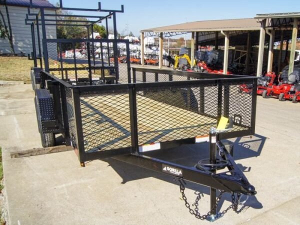 6.4×14 Straight Deck Utility Trailer 2ft Mesh Sides (2) 3500lb Axles - Image 9