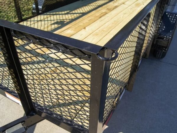 6.4×14 Straight Deck Utility Trailer 2ft Mesh Sides (2) 3500lb Axles - Image 11