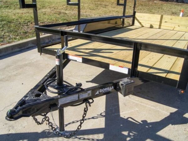 6.4×12 Straight Deck Utility Trailer 6ft Ladder Racks (2) 3500lb Axles - Image 8
