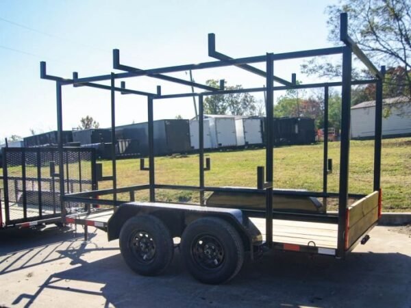 6.4×12 Straight Deck Utility Trailer 6ft Ladder Racks (2) 3500lb Axles - Image 6