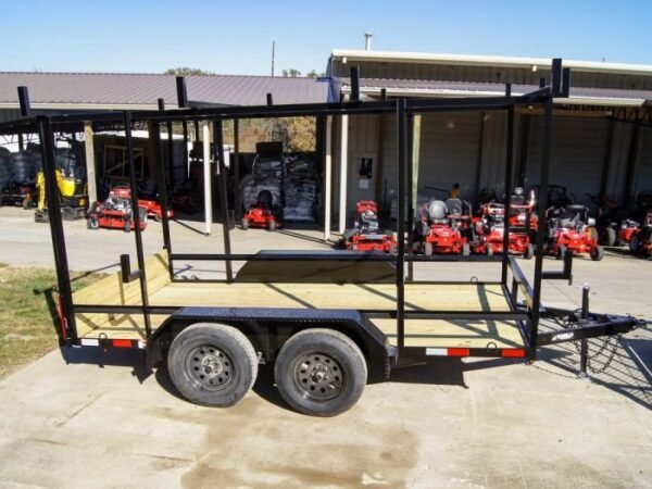 6.4×12 Straight Deck Utility Trailer 6ft Ladder Racks (2) 3500lb Axles - Image 2