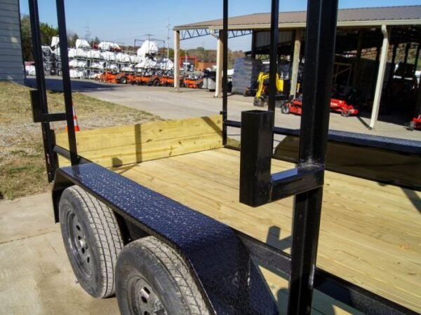 6.4×12 Straight Deck Utility Trailer 6ft Ladder Racks (2) 3500lb Axles - Image 9