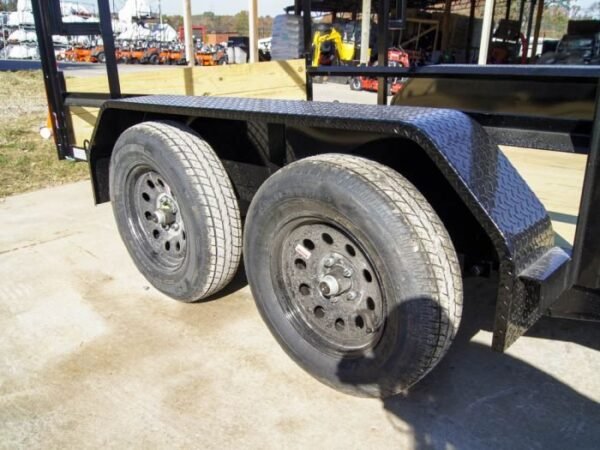 6.4×12 Straight Deck Utility Trailer 6ft Ladder Racks (2) 3500lb Axles - Image 11