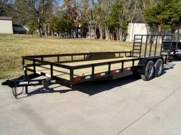 7×20 Heavy Duty Straight Deck Utility Trailer (2) 5,200lb Axles with Brakes