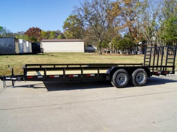 7×20 Heavy Duty Straight Deck Utility Trailer (2) 5,200lb Axles with Brakes - Image 2