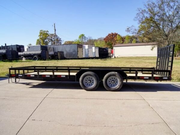7×20 Heavy Duty Straight Deck Utility Trailer (2) 5,200lb Axles with Brakes - Image 3