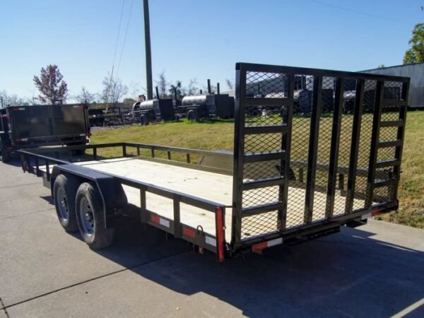 7×20 Heavy Duty Straight Deck Utility Trailer (2) 5,200lb Axles with Brakes - Image 5