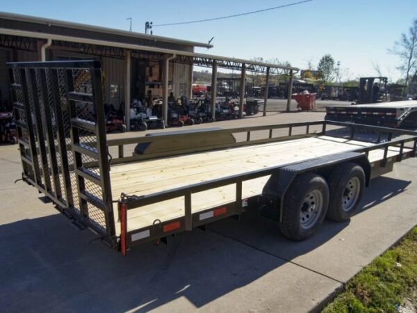 7×20 Heavy Duty Straight Deck Utility Trailer (2) 5,200lb Axles with Brakes - Image 6