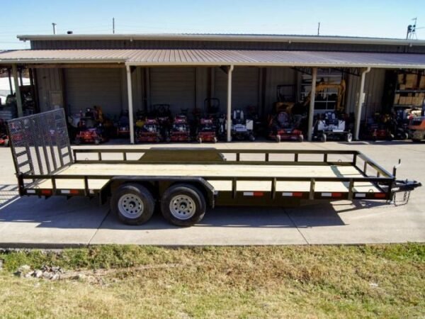 7×20 Heavy Duty Straight Deck Utility Trailer (2) 5,200lb Axles with Brakes - Image 7