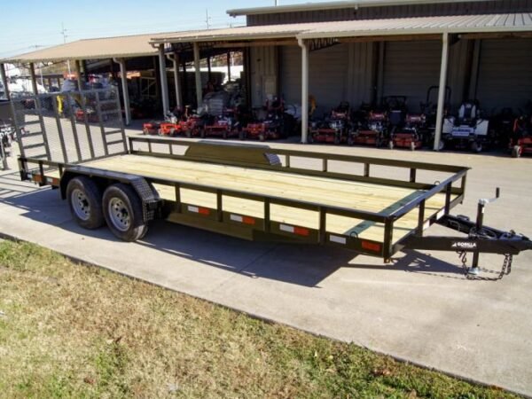 7×20 Heavy Duty Straight Deck Utility Trailer (2) 5,200lb Axles with Brakes - Image 8