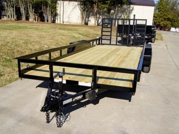 7×20 Heavy Duty Straight Deck Utility Trailer (2) 5,200lb Axles with Brakes - Image 11