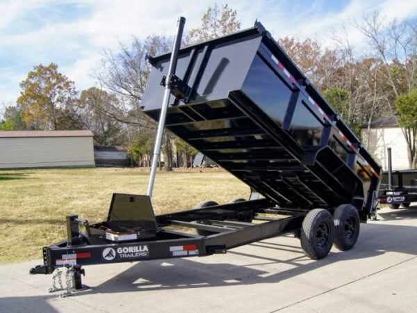 7×14 Gorilla Telescopic IBeam Dump Trailer with 3ft Sides (2) 7K Axles