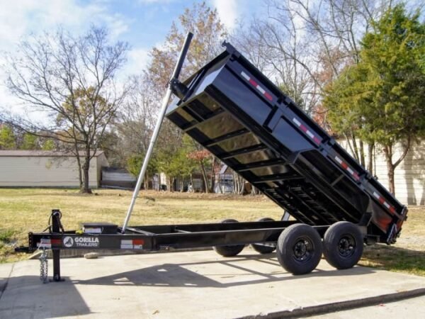 7×14 Gorilla Telescopic IBeam Dump Trailer with 2ft Sides (2) 7K Axles