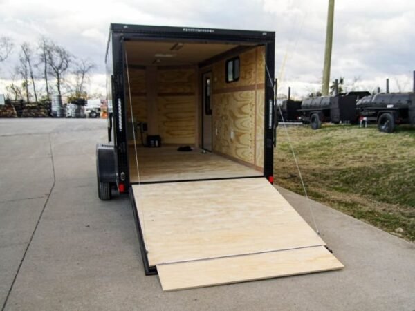 7×14 Black V-Nose Enclosed Trailer Blkout Pkg (2) 3,500lb Axles Elec Pkg - Image 11
