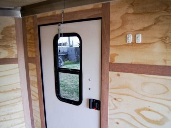 7×14 Black V-Nose Enclosed Trailer Blkout Pkg (2) 3,500lb Axles Elec Pkg - Image 17