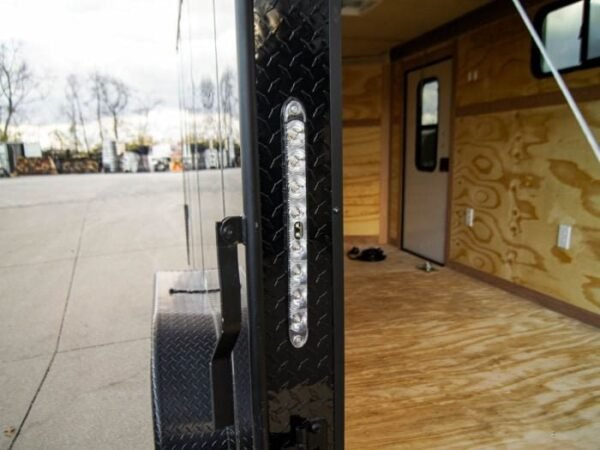 7×14 Black V-Nose Enclosed Trailer Blkout Pkg (2) 3,500lb Axles Elec Pkg - Image 19