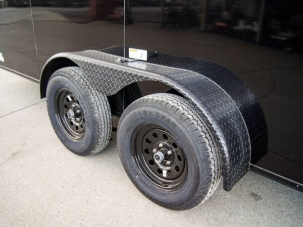 7×14 Black V-Nose Enclosed Trailer Blkout Pkg (2) 3,500lb Axles Elec Pkg - Image 20