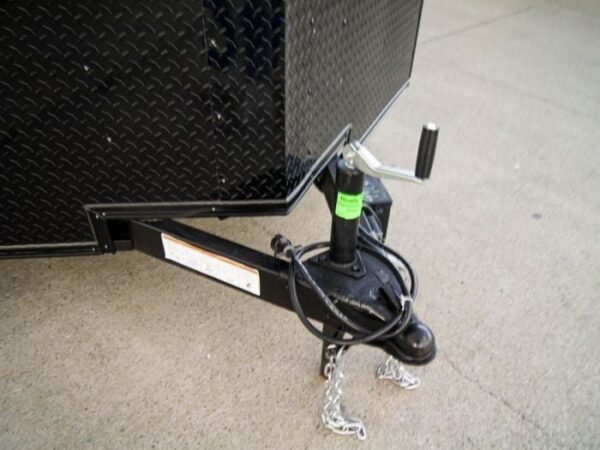7×14 Black V-Nose Enclosed Trailer Blkout Pkg (2) 3,500lb Axles Elec Pkg - Image 23