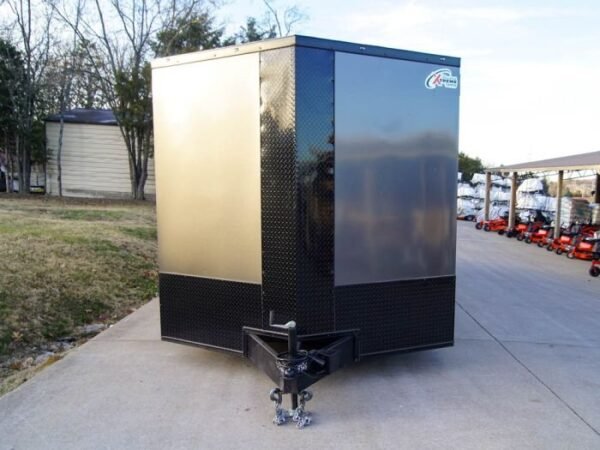 8.5×28 V-Nose Enclosed Trailer Black Out Package (2) 5,200lb Axles - Image 2