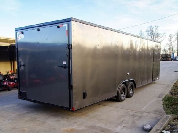 8.5×28 V-Nose Enclosed Trailer Black Out Package (2) 5,200lb Axles - Image 6