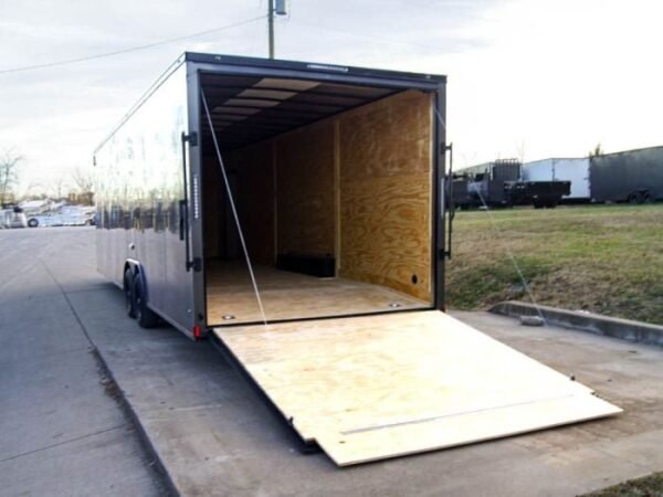 8.5×28 V-Nose Enclosed Trailer Black Out Package (2) 5,200lb Axles - Image 15