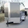 7×16 Charcoal V-Nose Enclosed Storage Trailer (2) 3,500lb Axles