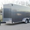 7×16 Charcoal V-Nose Enclosed Storage Trailer (2) 3,500lb Axles - Image 2