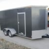 7×16 Charcoal V-Nose Enclosed Storage Trailer (2) 3,500lb Axles - Image 8