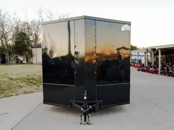8.5×24 Black V-Nose Enclosed Trailer Blackout Pkg (2) 5,200lb Axles - Image 2