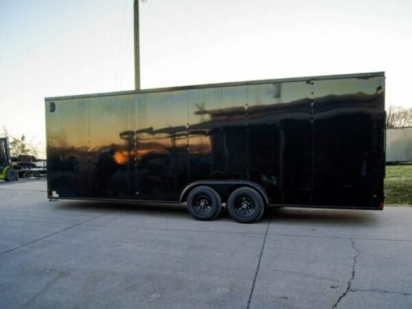 8.5×24 Black V-Nose Enclosed Trailer Blackout Pkg (2) 5,200lb Axles - Image 5