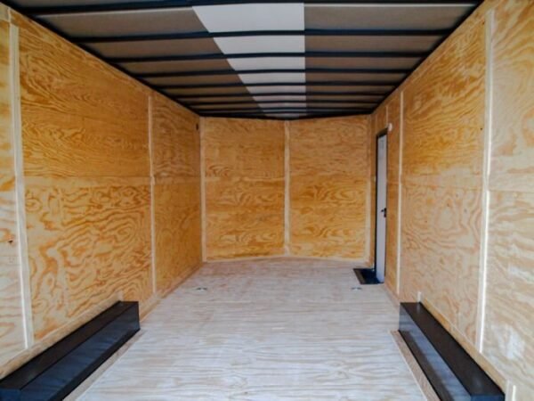 8.5×24 Silver V-Nose Enclosed Trailer Blackout Pkg (2) 5,200lb Axles - Image 19