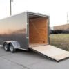 7×16 Charcoal V-Nose Enclosed Storage Trailer (2) 3,500lb Axles - Image 18