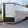8.5×24 Silver V-Nose Enclosed Trailer Blackout Pkg (2) 5,200lb Axles