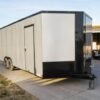 8.5×24 Silver V-Nose Enclosed Trailer Blackout Pkg (2) 5,200lb Axles - Image 8