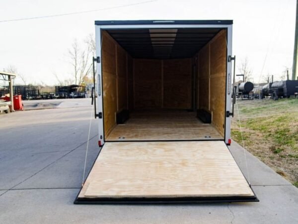 8.5×24 Silver V-Nose Enclosed Trailer Blackout Pkg (2) 5,200lb Axles - Image 15