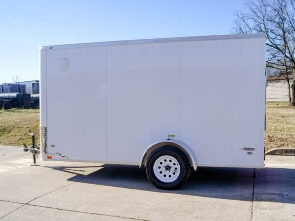 6×12 Flat Nose White Enclosed Trailer 3,500lb Axle - Image 4