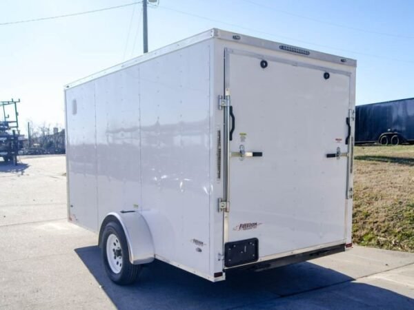 6×12 Flat Nose White Enclosed Trailer 3,500lb Axle - Image 5