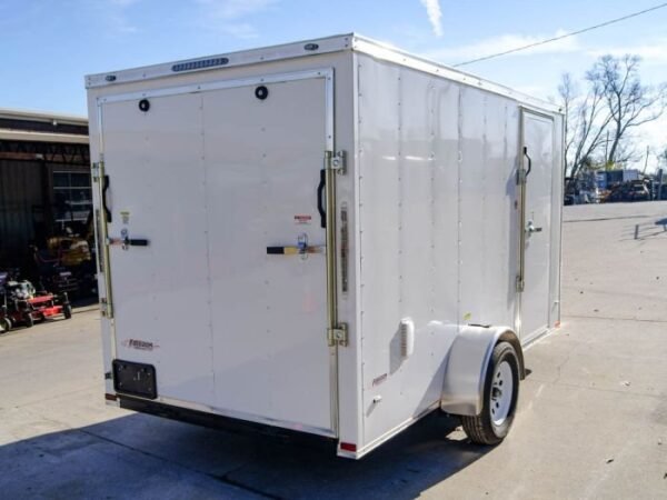 6×12 Flat Nose White Enclosed Trailer 3,500lb Axle - Image 6