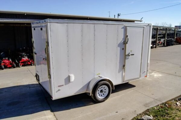 6×12 Flat Nose White Enclosed Trailer 3,500lb Axle - Image 7