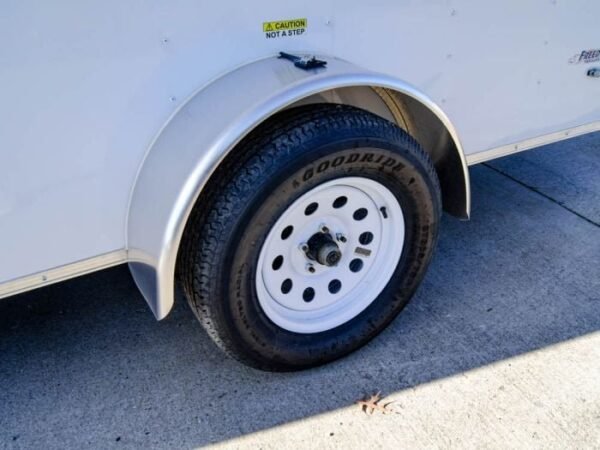 6×12 Flat Nose White Enclosed Trailer 3,500lb Axle - Image 12