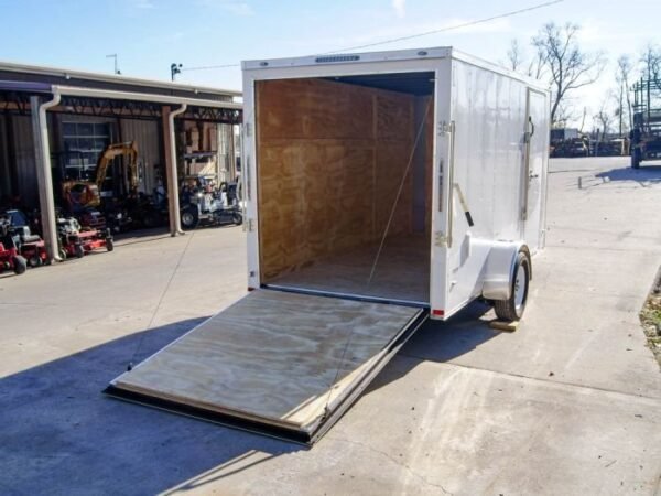 6×12 Flat Nose White Enclosed Trailer 3,500lb Axle - Image 15