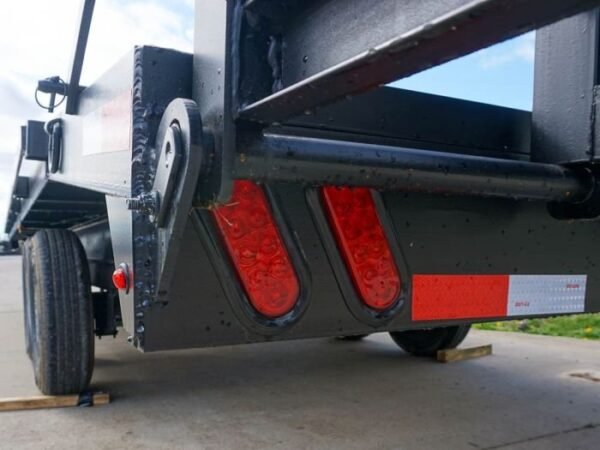 8.5×22 I-Beam Deckover Trailer (2) 7K Axles Stand-Up Ramps - Image 3