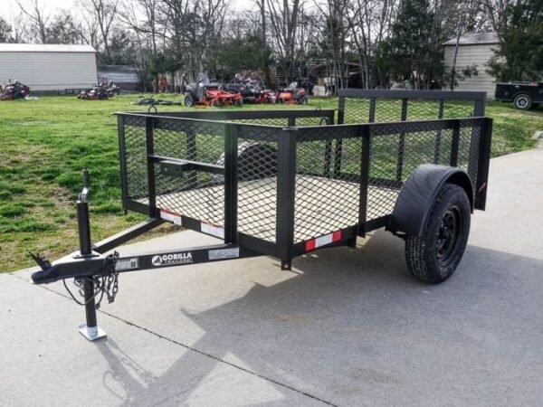 5’x8′ Utility Trailer Dovetail with 2′ Mesh Sides