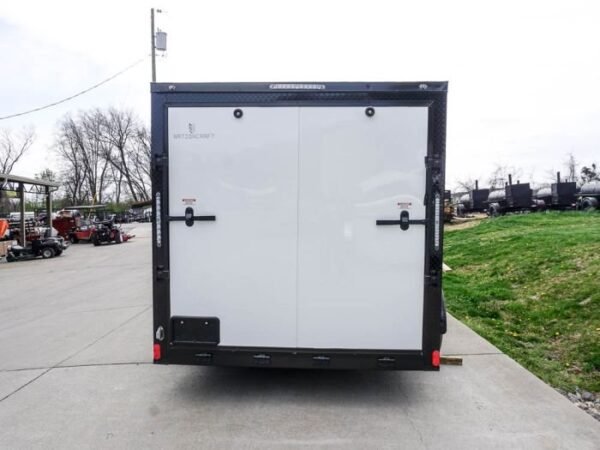 7×12 Enclosed Trailer White V-Nose Blackout Package 3,500lb Axle Storage - Image 6