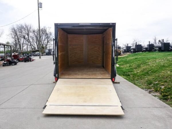 7×12 Enclosed Trailer White V-Nose Blackout Package 3,500lb Axle Storage - Image 14