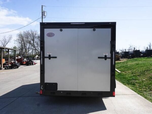 7×12 Enclosed Trailer Silver V-Nose Blackout Package 3,500lb Axle Storage - Image 6