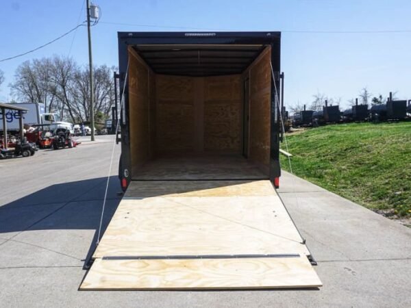 7×12 Enclosed Trailer Silver V-Nose Blackout Package 3,500lb Axle Storage - Image 21