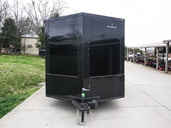 7×12 Enclosed Trailer Black V-Nose Blackout Package 3,500lb Axle Storage - Image 2