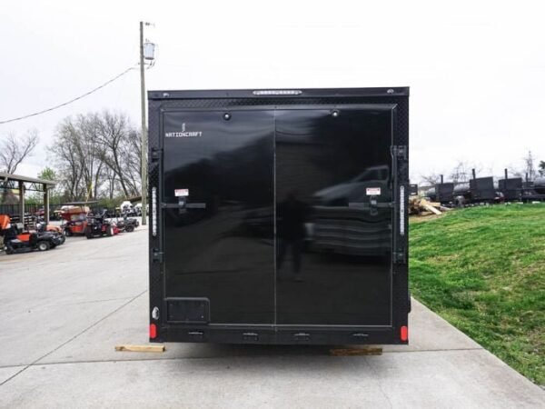 7×12 Enclosed Trailer Black V-Nose Blackout Package 3,500lb Axle Storage - Image 5